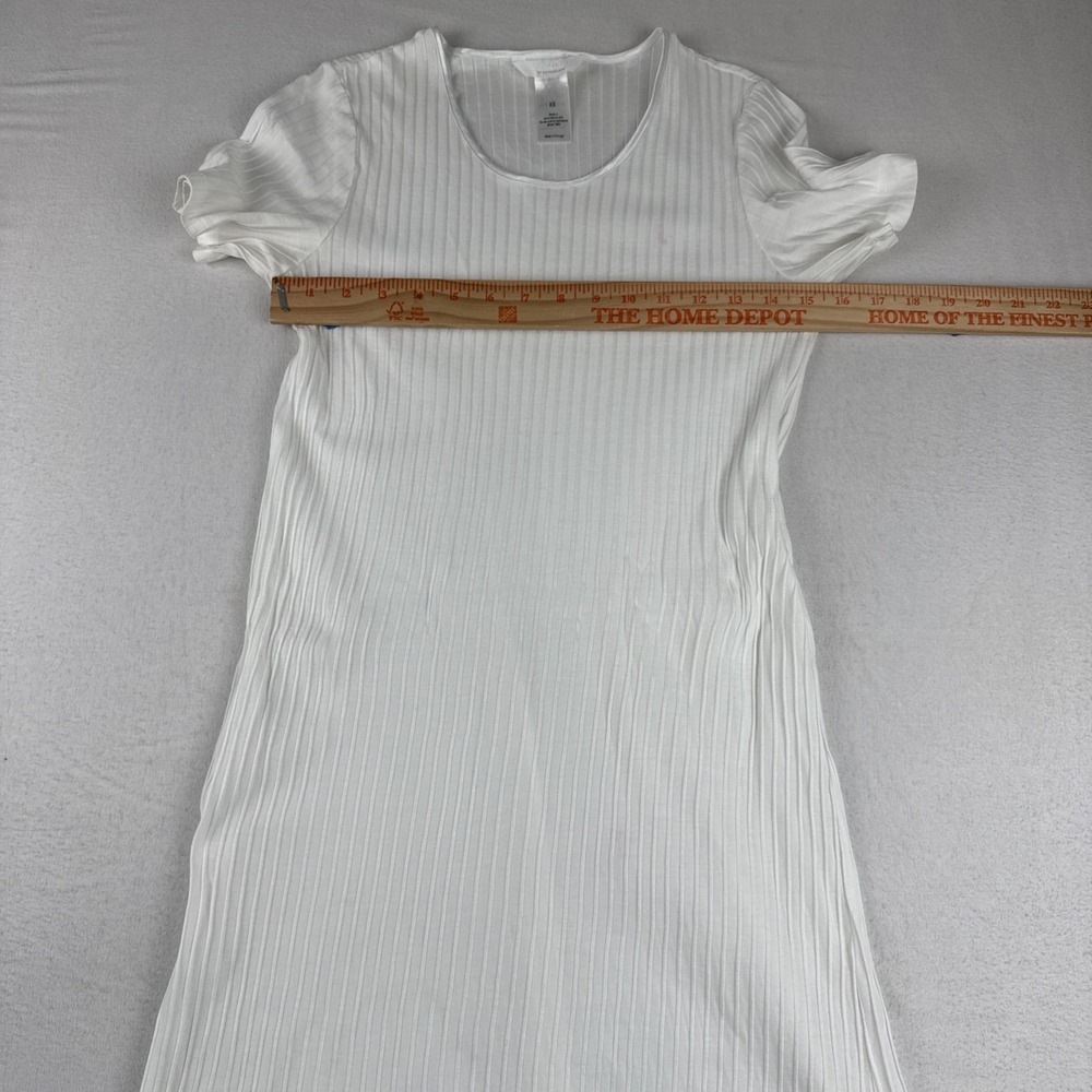 Hanro of Swirtzerland Womens Ribbed Nightgown XS White READ Cotton Sleepwear - Picture 3 of 10